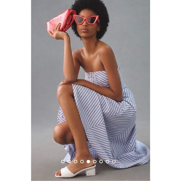 Anthropologie Maeve Strapless A-Line Dress Size S - Picture 3 of 10